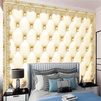 Elegant Bedroom 3d Mural Wallpaper Modern Classic Wallpapers Exquisite Border Floral Interior Background Wall Decoration Wallcover234S