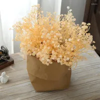 Decorative Flowers 5 Heads Plant Powder Geraniol Plastic Simulation Fake Home Decoration Wedding Bouquets