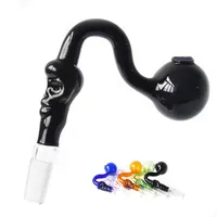 Wholesale 14mm 18mm male female colorful Curved pyrex Skull Glass oil rig bowl glass oil rig bong pipe bowl for smoking