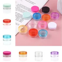 Multicolour Packaging Bottles Wax Container Food Grade Plastic Boxs 3g 5g Round Bottom Small Sample Bottle Cosmetic Packaging Box Bottle ZC131