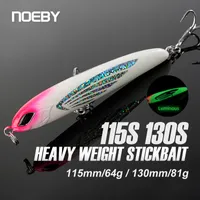 Baits Lures NOEBY Stickbait Heavy Sinking Pencil 115mm 64g 130mm 81g Fishing Lure Artificial Hard Baits for Sea Bass Tuna Fishing Lures 230321