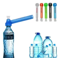 pipes TOPPUFF Top Puff Acrylic Bong Portable Screw-On Water Pipe Glass Shisha Chicha Smoking Pipes Herb Holder Screw On Hookah Converter
