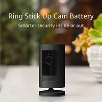 Ring Stick Up Cam Battery HD -beveiligingscamera met aangepaste privacybedieningen, eenvoudige installatie, werkt met Alexa - Black