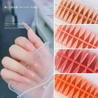 False Nails Factory Direct Sale Seamless Pure Color Glossy Thin Sharp Drop Acylic Finsied Nail Tips Fake Fingernail Extension Manicure