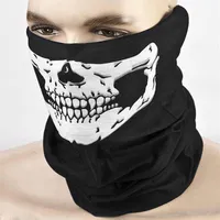 Skull Scarves Mask Masquerade Mardi Gras Black Neck Scary Motorcycle Multi Function Headwear Masks Neckwear Cycling Mask228U