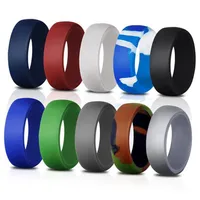 Pcs Silicone Rings Sets For Women Men Anniversary Engagement Wedding Bands Christmas Gifts Punk Decoration US 7-14 CN034 Band233r