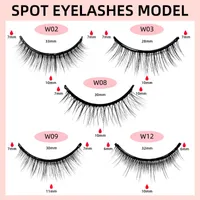 Self-Adhesive False Eyelashes Girl Eye Beauty Tools Natural Thick Style Crystal Box DropShip Make up Cosmetics