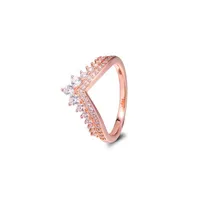 Cluster Rings GPY Ring Rose Princess Wishbone Women Anel Feminino 925 Jewelry Sterling Silver Anillos Mujer Wedding Engagement Bag241G