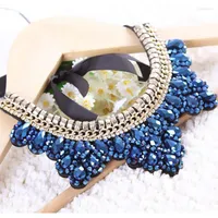 Choker Vintage Bohemian Collier Femme Fashion Sparkling Elegant Jewelry Top Quality Crystal Pendant Necklace Women