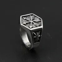 Vintage Viking Arrow Ring Punk 316L Stainless Steel Compass Men Fashion Hip Hop Hippie Jewelry Drop Store Cluster Rings215A