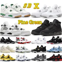 Military Black Cat 4 Jumpmans Outdoor Shoes Pine Green J4 Mens Basketball Shoes 4s Canvas Red Thunder Cactus Jack Sail White Oreo Unc Women Sneakers Sport Trainers