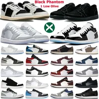 1 Low Travis Scotts Basketball Shoes Men Women 1S Lows Black Phantom Olive Obled Mocha Concord Wolf Gray True Blue Bred Troue Mens Mens Sneakers Outdior Advict
