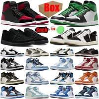 Jumpman 1s basketball shoes for mens womens travis scotts 1 lows Patent Bred Hyper Royal Dark Mocha men trainers sports sneakers runners