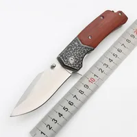 BUK DA314 Fast Open Tactical Folding Knife 440C Blade Wood Handle Outdoor Camping Hunting Hiking Survival Pocket Utility EDC Tools169P