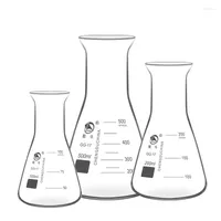 1Pcs 50ml To 1000ml High Quality Triangle Glass Trumpet Mouth Flask Conical Erlenmeyer Labratory Wide Neck