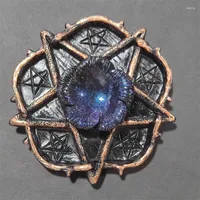 Decorative Figurines 1pc Resin Flower Heart Pentagram Pedestal Five-pointed Star Crystal Ball Base Sphere Holder Craftwork For Decor