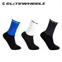 Sports Socks ELITEWHEELS Brand Customization Cycling Women And Men Bicycle Outdoor Running Compression Anti-skid Bike Sport Sock