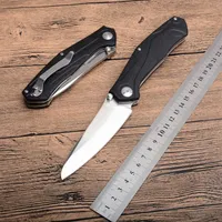 1Pcs Top Quality Survival Folding Knife D2 Satin Blade Black G10 Handle EDC Pocket Knives Outdoor Camping Rescue Knifes Tools196g