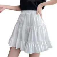 Skirts European American Women's Slim Skirt Sexy Summer Black&White Casual Kawaii A-line Pleated Cute Sweet Girls Skort Clothes