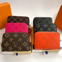 جلسة حقيقية من الجلد Zippy Zip Coin Card Card Womens Mens Luxury Designer Moman N 63070 M60067 Handbag Passport Holders Key Pouch Pocket Wallet Bage
