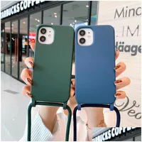 Cell Phone Cases Sile For 12 Pro Max Mini 11 S20 Tra S21 Case Protective Er With Long Straps Drop Delivery Phones Accessories Dh95W