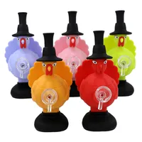 Silicone Pipes with Filter Turkey Shaped Smoking Pipe Dismantle Metal Smoking Accessories Dry Weeds Pipes Tobacco Herb Pipe Screen Filter Blunt Holder