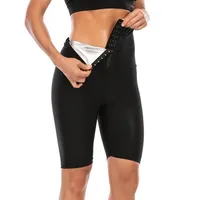 Sweat Sauna Pants Body Shaper Slimming Legging Sudation Femme Waist Trainer Leggings Weight Loss Shapewear Shorts Women's Sha248g