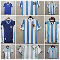Argentina Retro Soccer jerseys Maradona 1978 1986 1998 1996 2000 2001 2006 2010 Kempes Batistuta Riquelme HIGUAIN KUN AGUERO CANIGGIA AIMAR Football Shirts