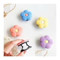 Cell Phone Mounts Holders Cute Flowers Foldable Grip Finger Ring Cellphone Holder Bracket For Stand Drop Delivery Phones Accessorie Dh4Os
