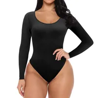 Women's Shapers Valentines Outfit Women Jumpsuit Seamless Long Sleeve Bodysuit For Shapewear Thong Jumpsuits Evening Party