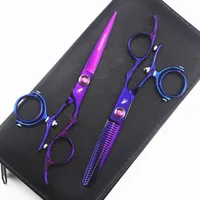 Hair Scissors 6 0 Swivel Thumb Cutting Shears Hairdressing 720 Degree Rotating Scissor Flying217z
