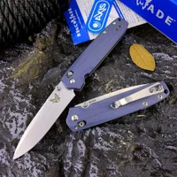Benchmade 485 Folding Knife M390 Satin Plain Blade G10 Handle Tactical Rescue Camping Survival Pocket Knife Outdoor Tools BM 535 533 940 9400 3300