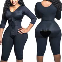 Women's Shapers Full Body Support Skims Strong Compression Shrink Built In Bra Fajas Colombianas Post BBL Op3259