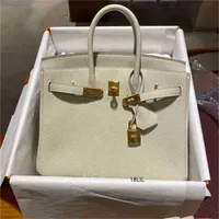 Designer Birkins Herms 5A Bags Handbag Elephant Grey Deigner Gold Brown Women e Leather Bag Have Logo