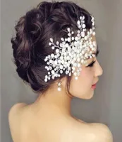 bride bridesmaid Fashion Design Silver Plated Alloy Pearl Diamante Hairclip Hair Clips Hair Accessory Women Jewelry9299877