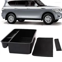 Car Organizer Central Armrest Storage Box Container Holder Tray Accessories Stowing Tidying For Y62 Armada 2013-2023