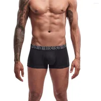 Underpants 2023 Brand Men Boxers Trunk Cotton Spandex Sexy Gay Underwear Leggings U Convex Pocket Panties Shorts For Male