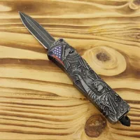 1861-1865 Statue of Liberty double action automatic auto self defense folding edc knife camping knife hunting knives xmas gift2705