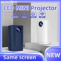 Projectors New Led Mini Wifi Projector Same Screen Built In Speaker Support 1080P Decoding Small Size Light Weight for Home Theater Cinema Z0323
