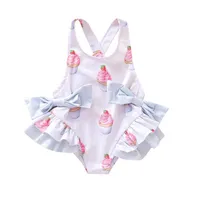 Jumpsuits Toddler Baby Girls One Piece Swimwear Kids Ice Cream Swimsuit Bathing Suit Swimming Clothes Drop Delivery Maternity Clothi Dhakg