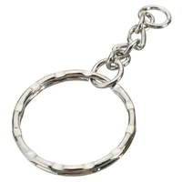 Whole Car key Ring 50Pcs Keyring Blanks 55mm Silver Tone Keychain Top Quality Fob Split Rings 4 Link Chain Travel Buckle228G
