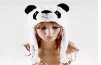 Party hat Winter Cartoon Animal Panda Fluffy Plush Hat Cute Cap Soft Beanie Ear Flaps Christmas favor Gift2356054