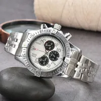 2023 Fashion Business Chronograph Dial Panda Eye Stainless steel watch band Men's Quartz Wrist Watch watches B05
