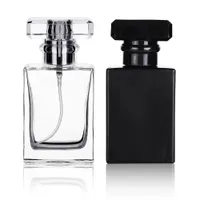 Perfume Bottle 5pcs High Quality 30ml 50ml Square Glass Perfume Bottle Clear Spray Bottle Empty Fragrance Packaging Bottle Refillable 230323