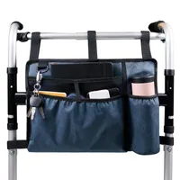 Storage Bags Walker Bag Organizer Pouch Attachments With Cup Holder Large Capacity Basket Provides For Wheelchair Rollator