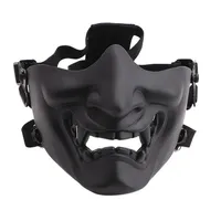 Scary Smiling Ghost Half Face Mask Shape Adjustable Tactical Headwear Protection Halloween Costumes Accessories2567