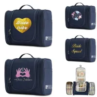Cosmetic Bags Case Hanging Bag Hooking Unisex Washing Travel Toiletry Kits Makeup Storage Organizer Bride Series Female Pack 230323