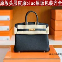 Designer Bags Birkin Handbags Herms Tote Birkins Big Brand Womens Highend Luxury Platinum Top Layer Cow Hide h Handbag Large Capacity Have Logo frj