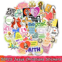 50 PCS Jesus Christians Prayer God's Blessing Stickers Gifts for Bible Journaling Scrapbook Guitar Laptop Waterbottle Sticker277C