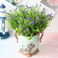 Decorative Flowers Artificial Persian Grass Plum Bouquet For Party Wedding Fake Plant Home Holiday Christmas Decorations Plants